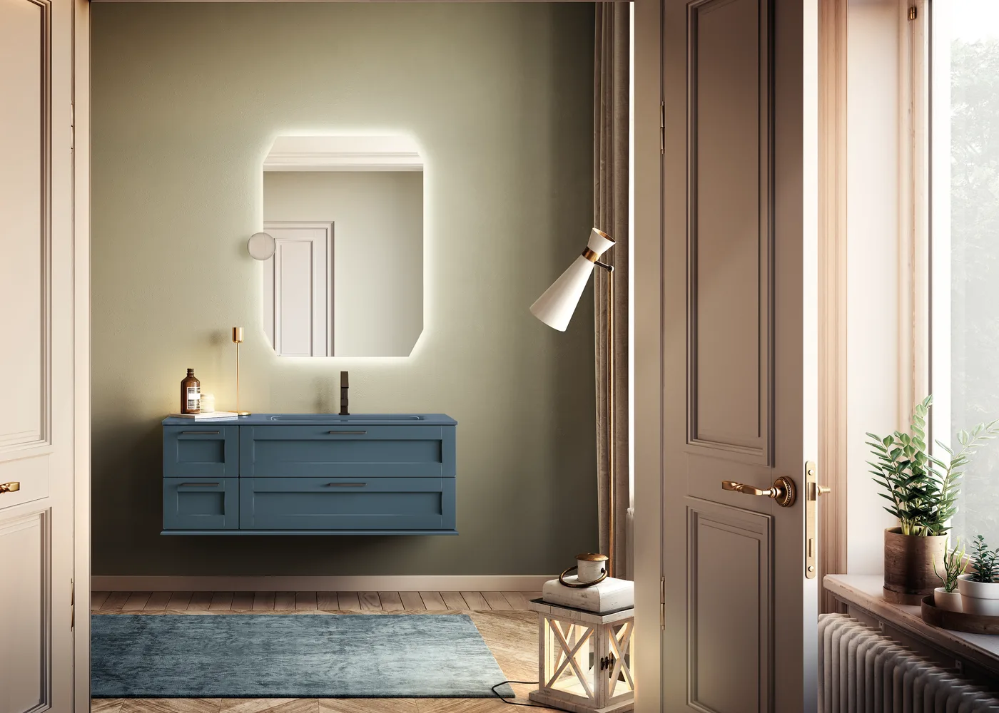 Accademia 34 &mdash; Hellgrau mit Marmor