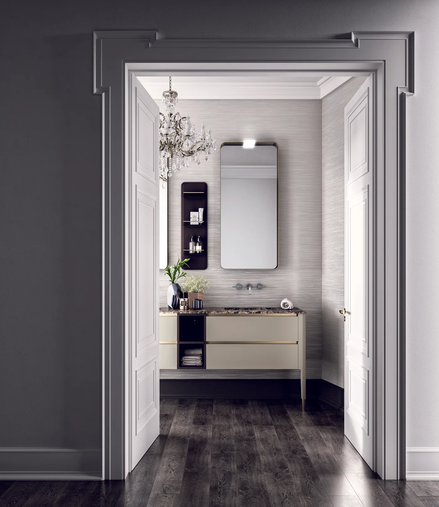 Art 10 &mdash; Doppelwaschtisch mit Marmor