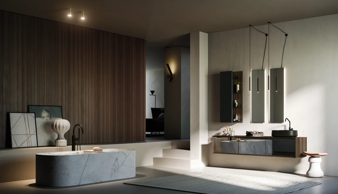 Alto Badm&ouml;bel &mdash; Glaks-Oberfl&auml;che