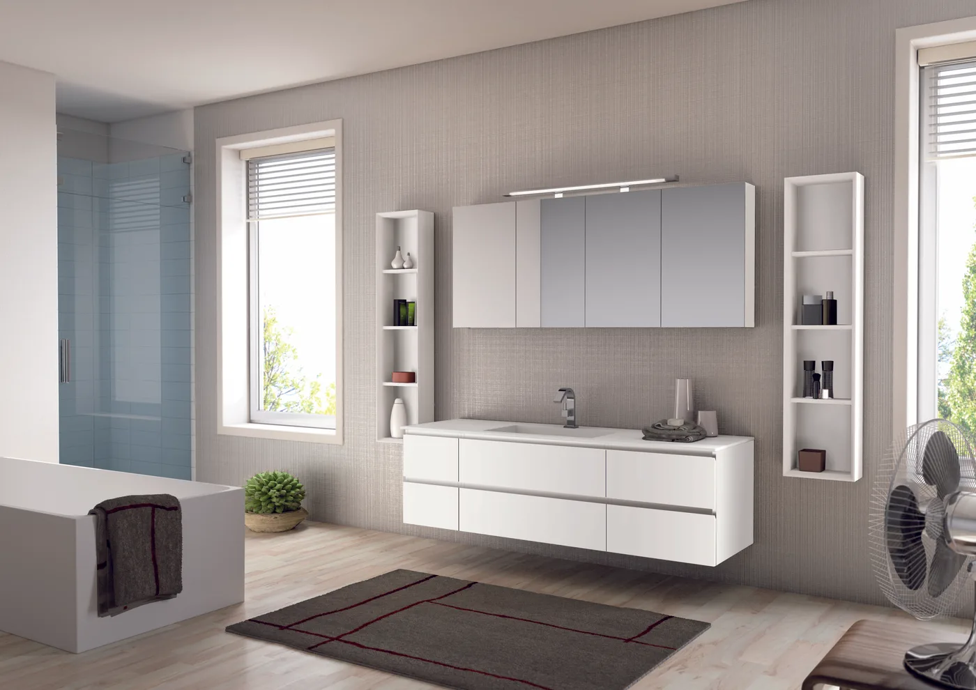 Puntotre Badm&ouml;bel im eleganten Raumambiente